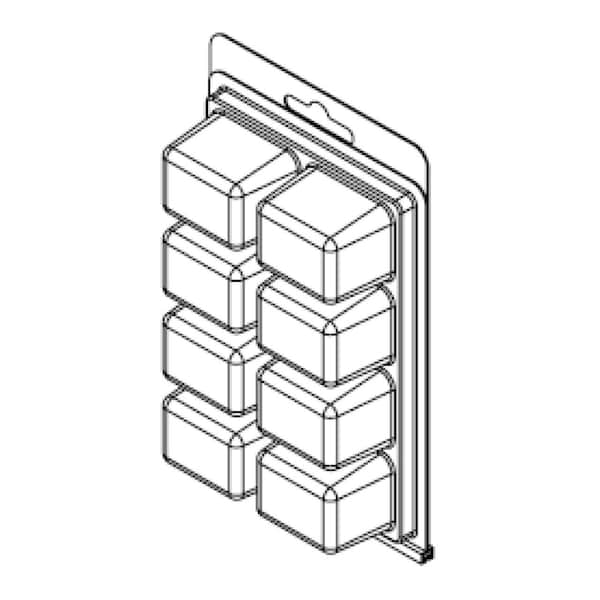 Visipak Thermoform-CLAMSHELL-CTM-8 COMPARTMENT-6.100-3.725-0.944-1.313-1.200-0.0225-CLEAR-STOCK 2010CTM - main